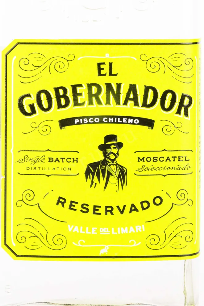 Этикетка El Gobernador Pisko Chileno Reservado 0.7 л