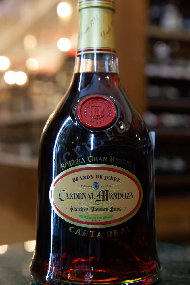 В магазине Крю Профи Sanchez Romate Cardenal Mendoza Carta Real Solera Gran Reserva gift box + glass 0.7 л