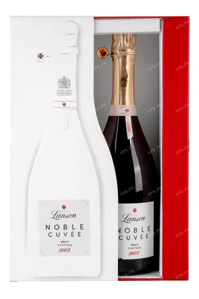 Подарочная коробка игристого вина Noble Cuvee de Lanson Brut gift box 0.75 л