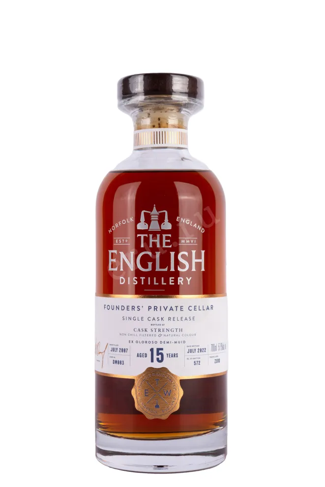 Бутылка English Founders Private Cellar Single Cask Release 15 years 2007 0.7 л