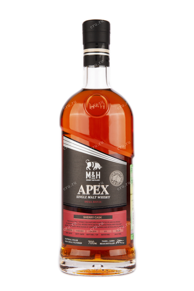 Бутылка виски M&H Apex Sherry Cask 0.7