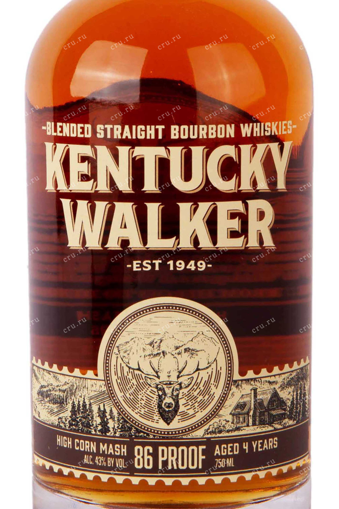 Этикетка Kentucky Walker Bourbon 0.75 л