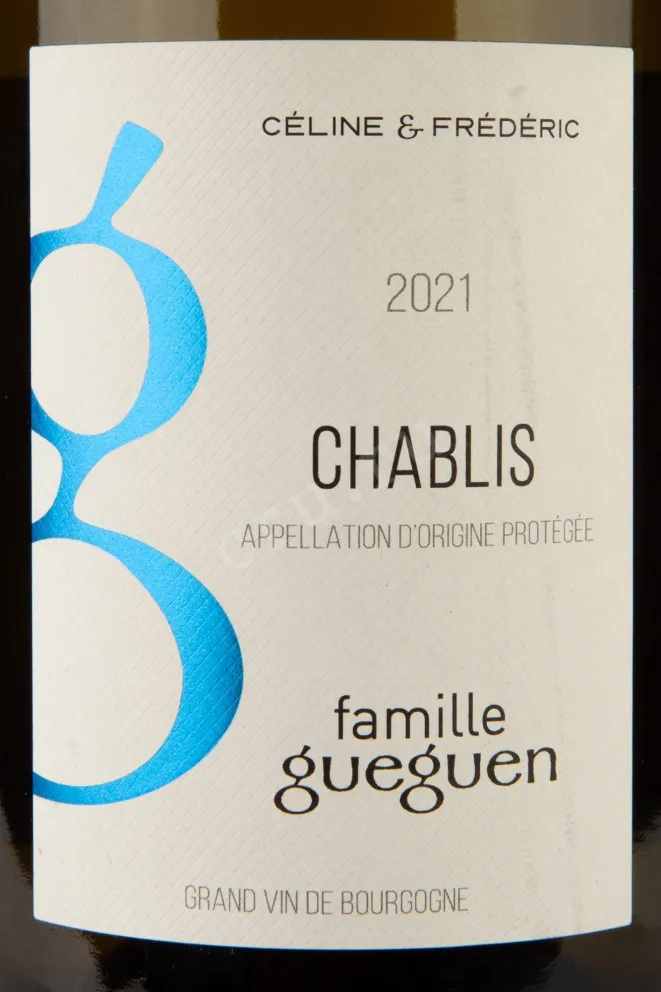 Этикетка Celine and Frederic Chablis 2021 0.75 л