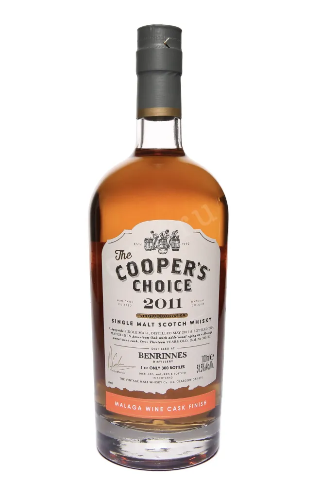 Бутылка The Cooper's Choice Benrinnes Malaga Wine Cask Finish in gift box 2011 0.7 л