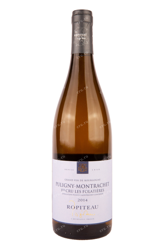 Вино Ropiteau Puligny-Montrachet Les Folatieres 1er Cru 2014 0.75 л
