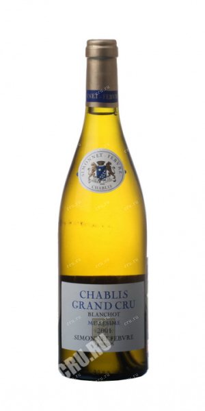Вино Chablis Grand Cru Blanchot Millesime 2001 0.75 л