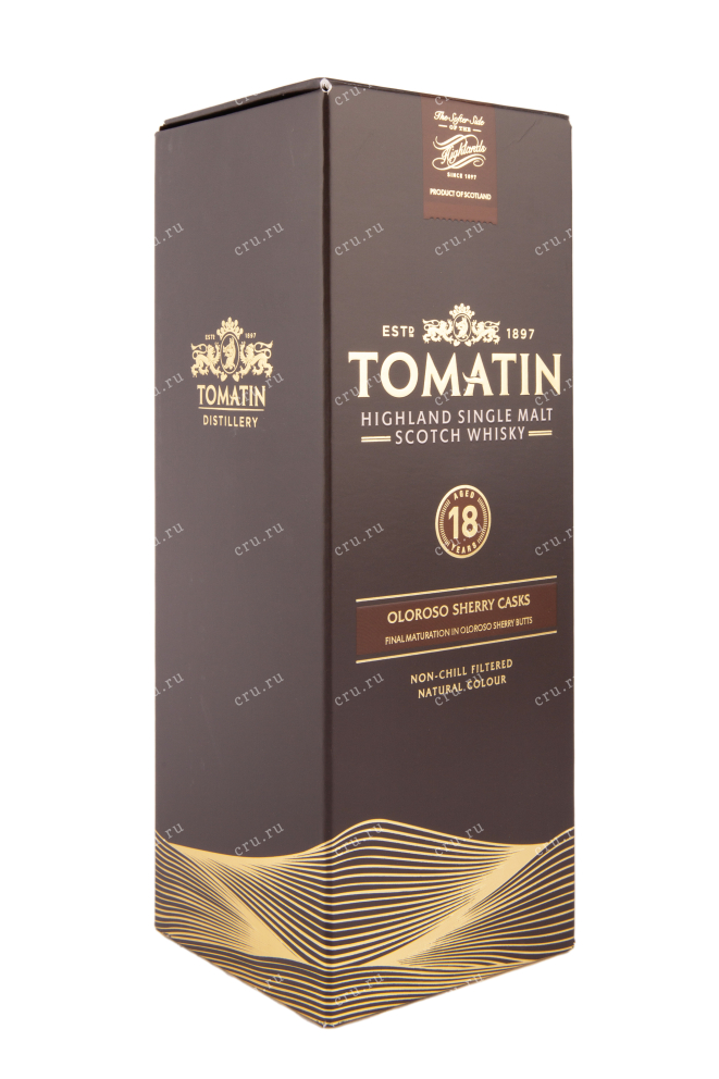 Подарочная коробка виски Томатин 18 лет 0.7