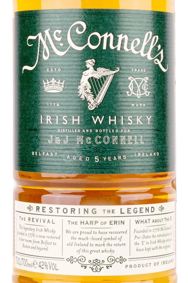 Этикетка Mcconnells Irish Sherry Cask Finish 5 years 0.7 л