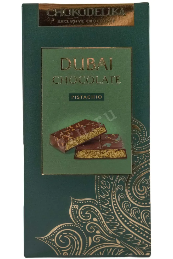 Шоколад Чокоделика тёмный Дубай Фисташка 180 г