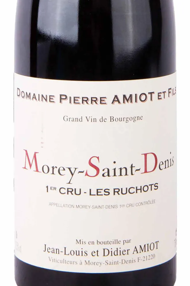 Этикетка Morey-Saint-Denis 1er Cru Les Ruchots AOC Domain Pierre Amiott et Fills 2018 0.75 л