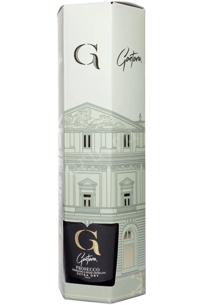 В подарочной коробке Gaetano Prosecco Extra Dry DOC in gift box 2023 0.75 л