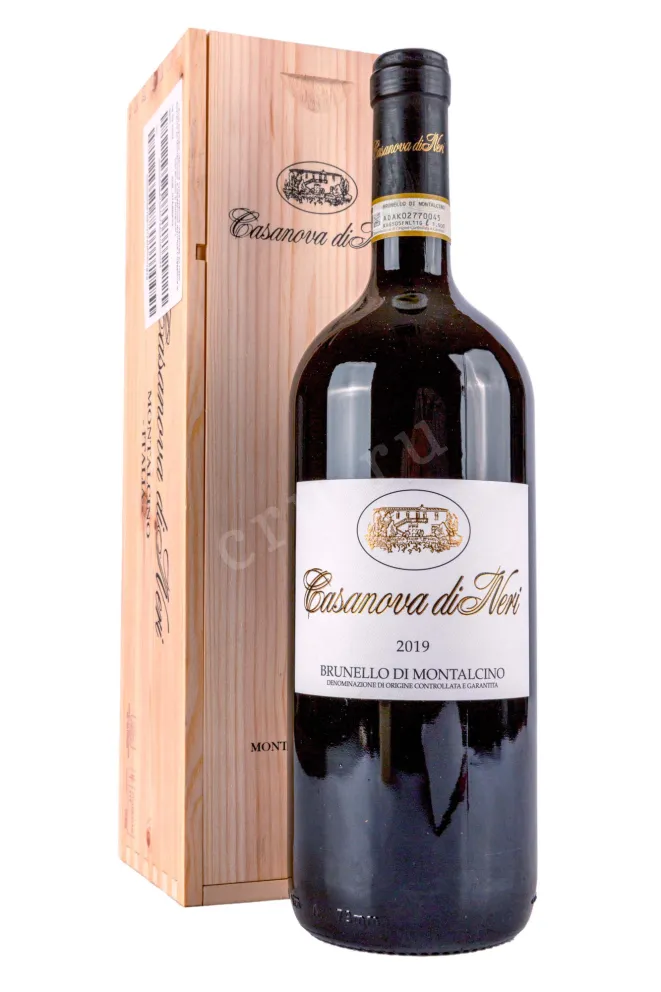 Вино Casanova di Neri Brunello di Montalcino wooden box 2019 1.5 л