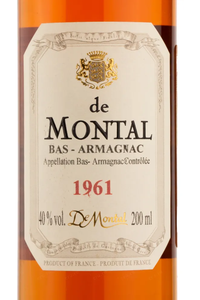 Арманьяк De  Montal 1961 0.2 л