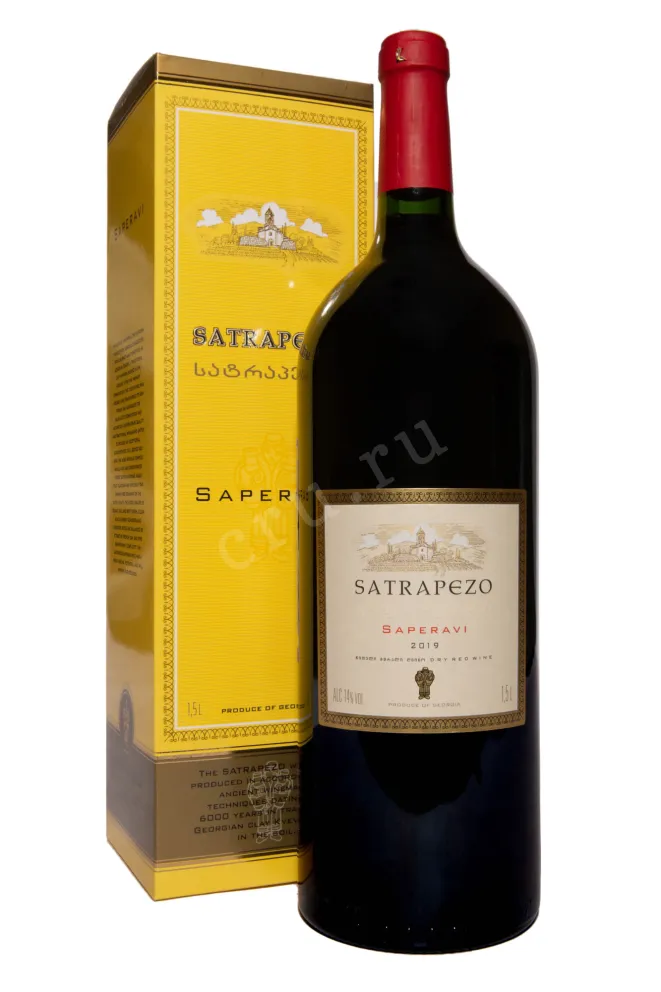 Вино Satrapezo Saperavi in gift box 2019 1.5 л