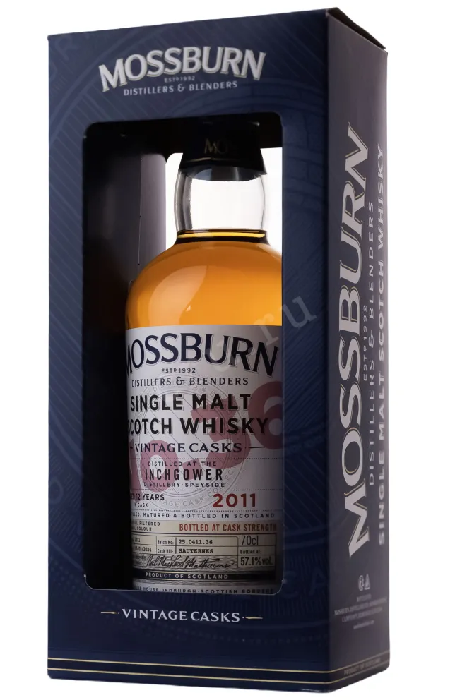 В подарочной коробке Виски солодовый Моссберн Инчгоувер № 36 2011 12 лет 57,1% 0,7л в п/у Шотландия   2011