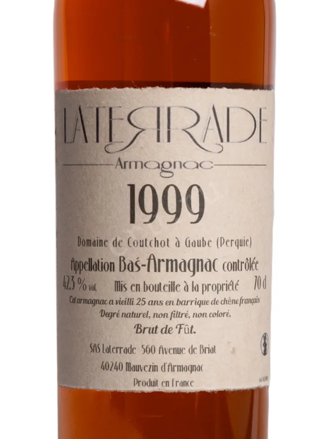 Этикетка Laterrade Domaine de Coutchot Bas Armagnac 1999 0.7 л