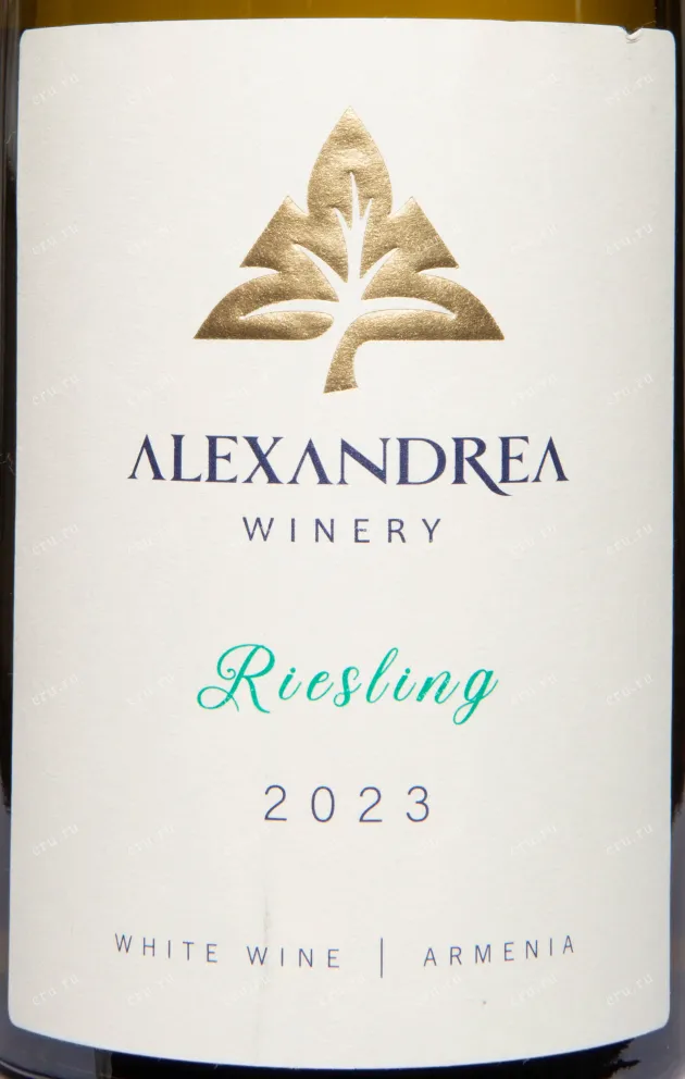 Этикетка Alexandrea Winery Riesling 2023 0.75 л