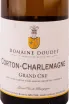 Этикетка Domaine Doudet Corton-Charlemagne Grand Cru 2020 0.75 л