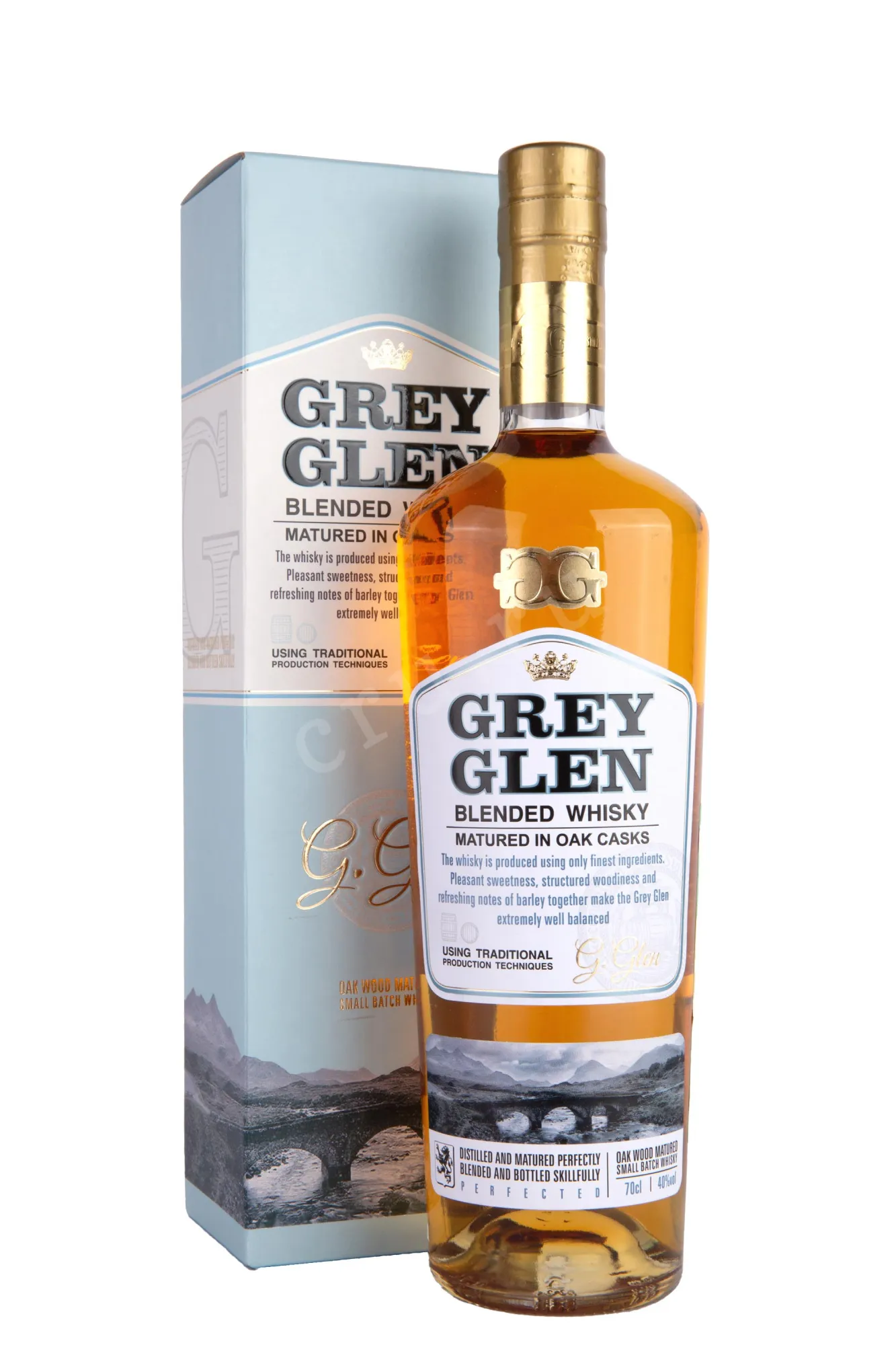 Фото — Виски Grey Glen with gift box  0.7 л