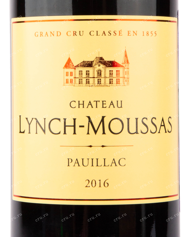 Этикетка вина Chateau Lynch-Moussas Grand Cru Classe Pauillac 0.75 л