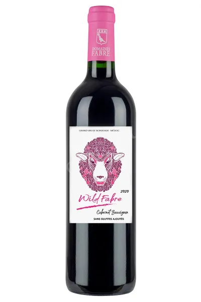Вино Wild Fabre Cabernet Sauvignon Sans Sulfites Ajoutes Haut-Medoc AOC 2020 0.75 л