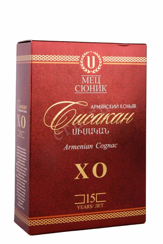 Подарочная коробка Mets Sunik Sisakan XO 10 years in gift box 0.5 л