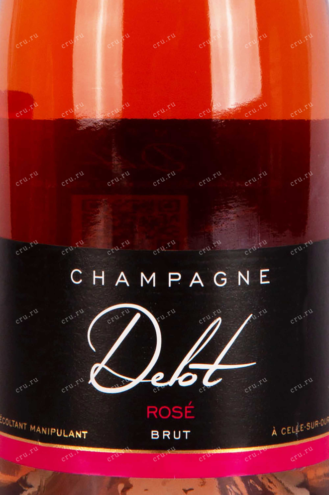 Этикетка Champagne Delot Brut Rose in gift box + 2 glasses 2019 0.75 л