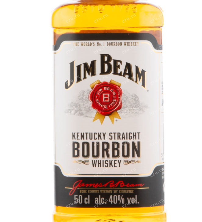 Этикетка виски Jim Beam 0.5