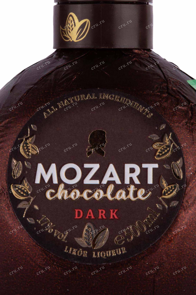 Этикетка Mozart Dark Chocolate 0.5 л