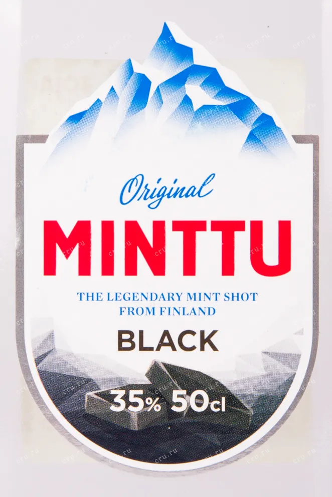 Этикетка ликера Минтту Чёрная Мята 0.5 л