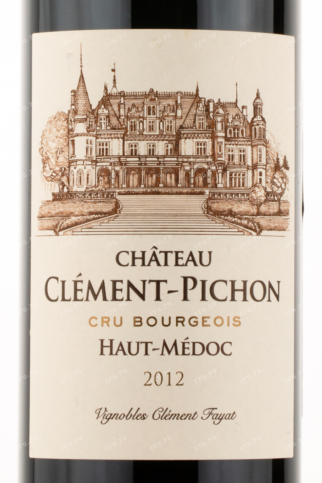Этикетка вина Chateau Clement-Pichon Haut-Medoc 2012 0.75 л
