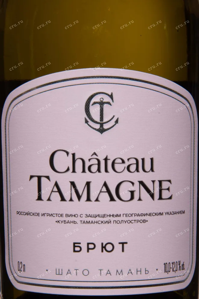 Этикетка Chateau Tamagne white brut 2022 0.2 л