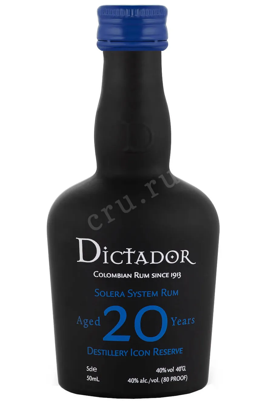 Фото — Ром Dictador 20 years  0.05 л