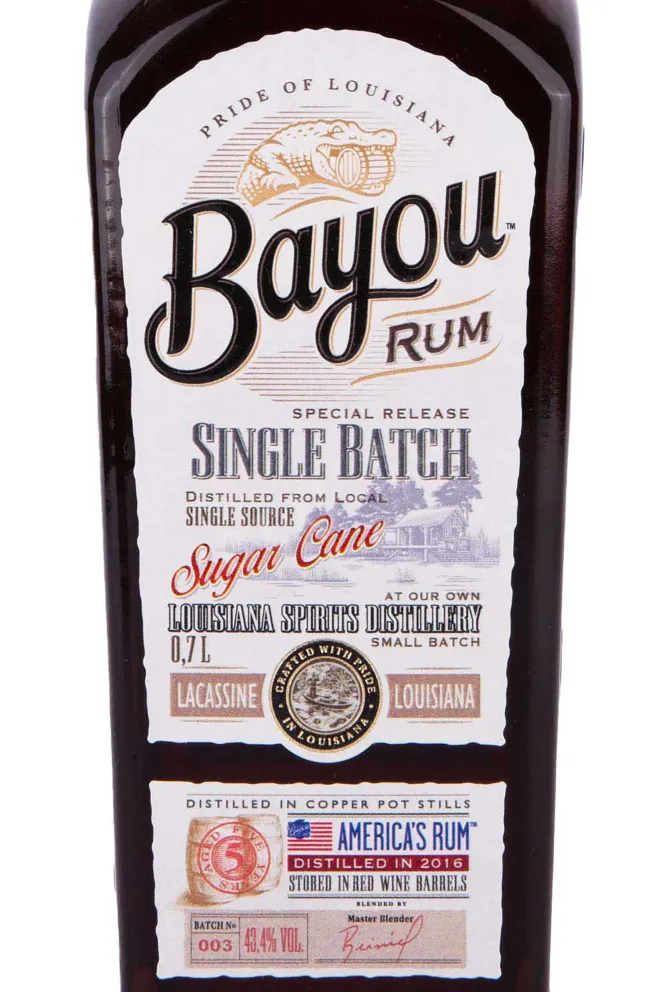Этикетка Bayou Single Batch 0.7 л