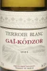 Этикетка Terroir Blanc de Gai-Kodzor 2024 0.75 л