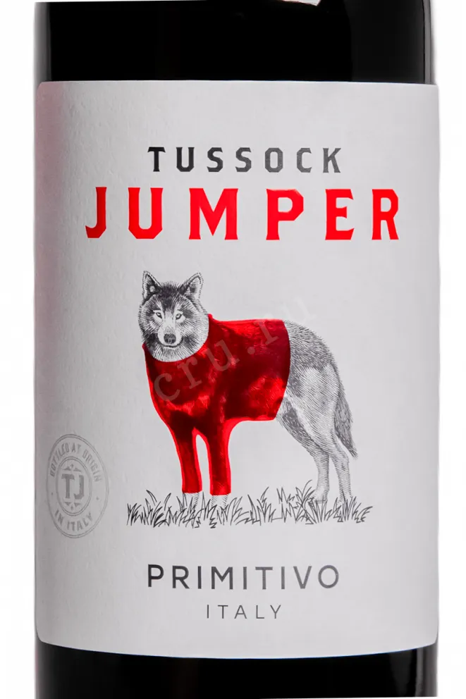 Этикетка Tussock Jumper Primitivo Puglia IGP 2021 0.75 л