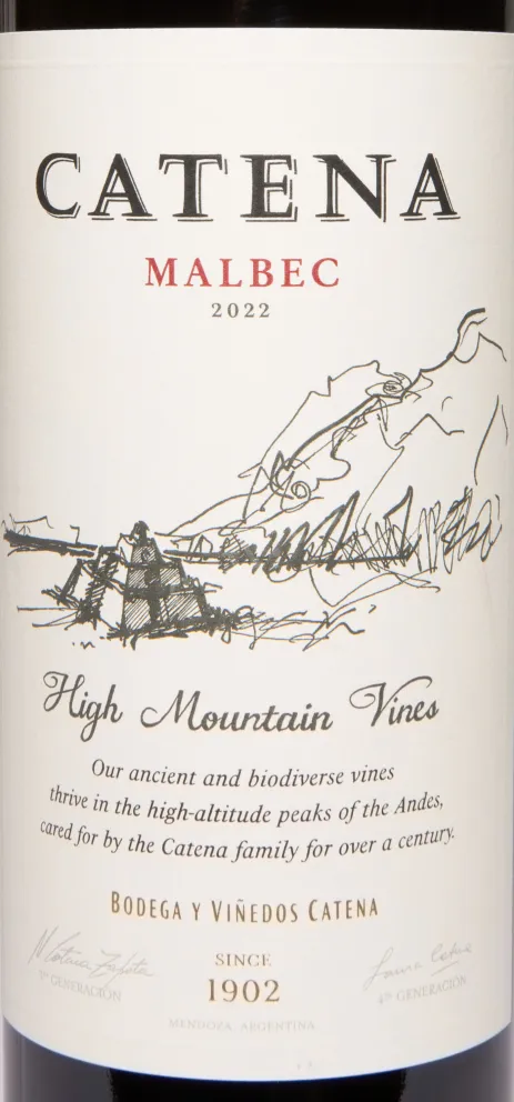Этикетка Catena Malbec 2022 0.75 л