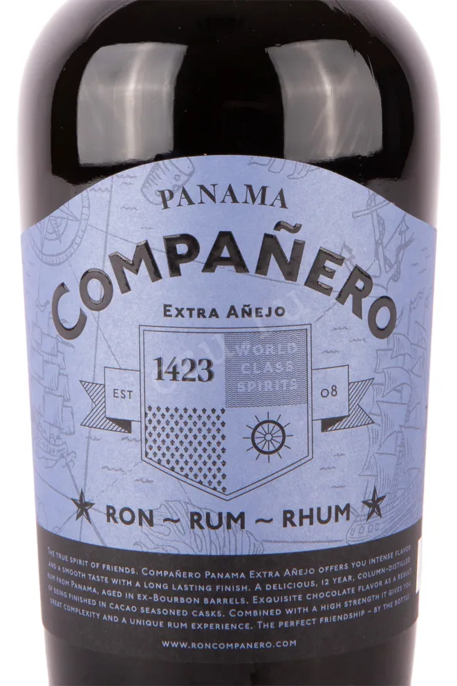 Этикетка рома 1423 Экстра Аньехо Панама 0.7