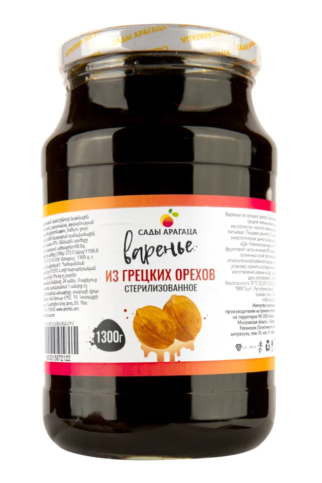 Варенье Сады Арагаца варенье из грецких орехов 1300 г