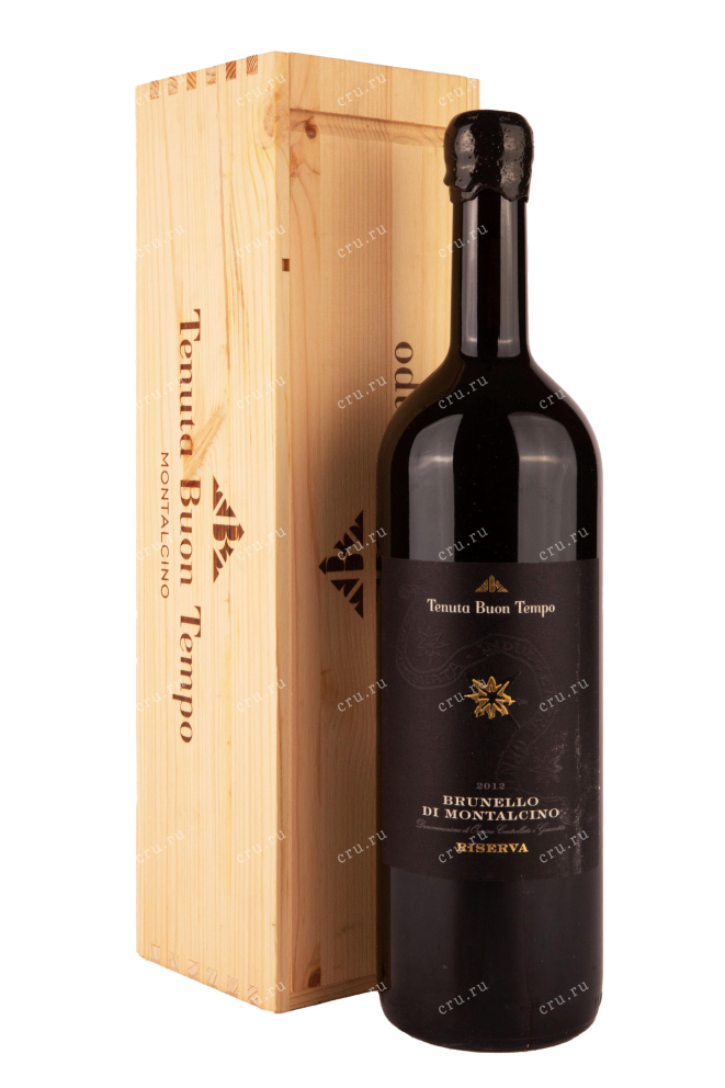 Подарочная упаковка Brunello di Montalcino Riserva Tenuta Buon Tempo DOCG gift box 2012 1.5 л