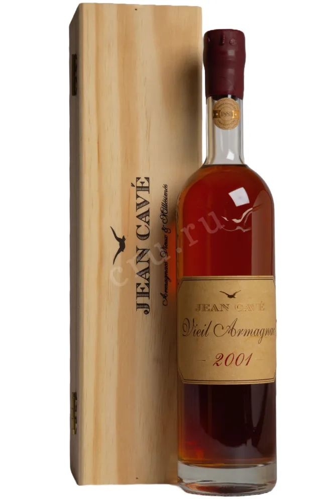 Бренди Jean Cave Vieil Armagnac 2001 AOC wooden box 2001 0.7 л