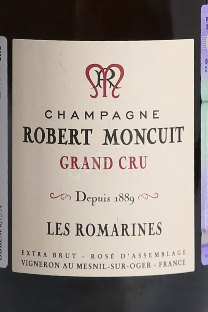 Этикетка Robert Moncuit Grand Cru Les Romarines 2020 0.75 л