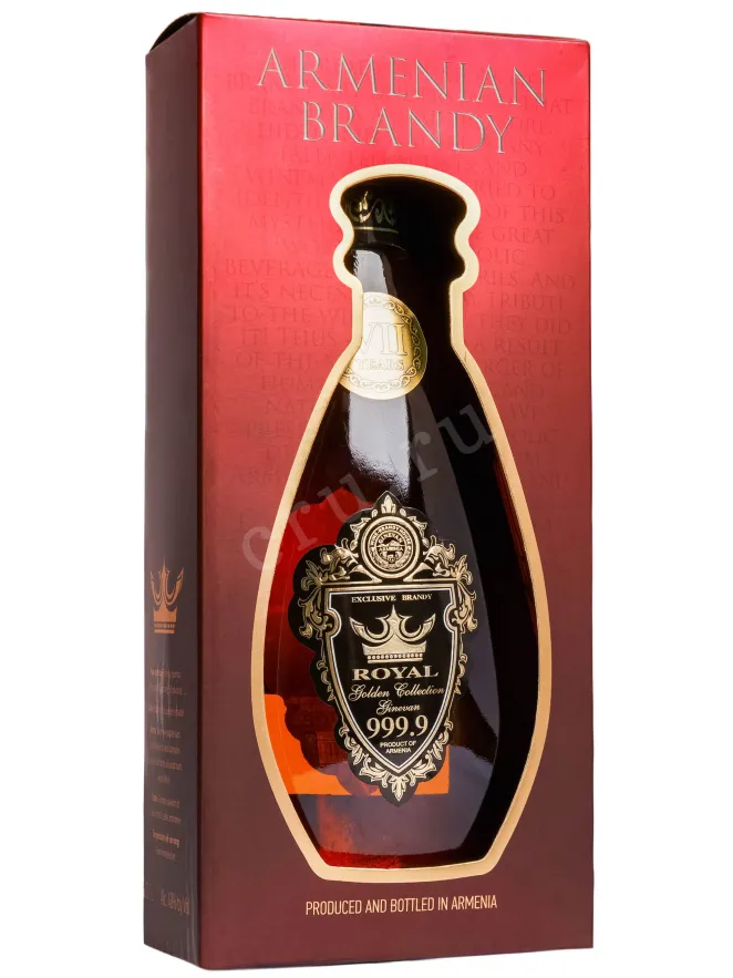 Подарочная коробка Ginevan Gold Collection 999.9 7 year in gift box 0.7 л