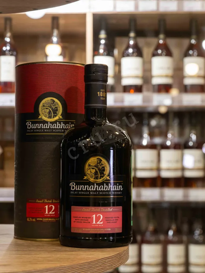 В магазине Крю Профи Bunnahabhain 12 years in a tube 0.7 л
