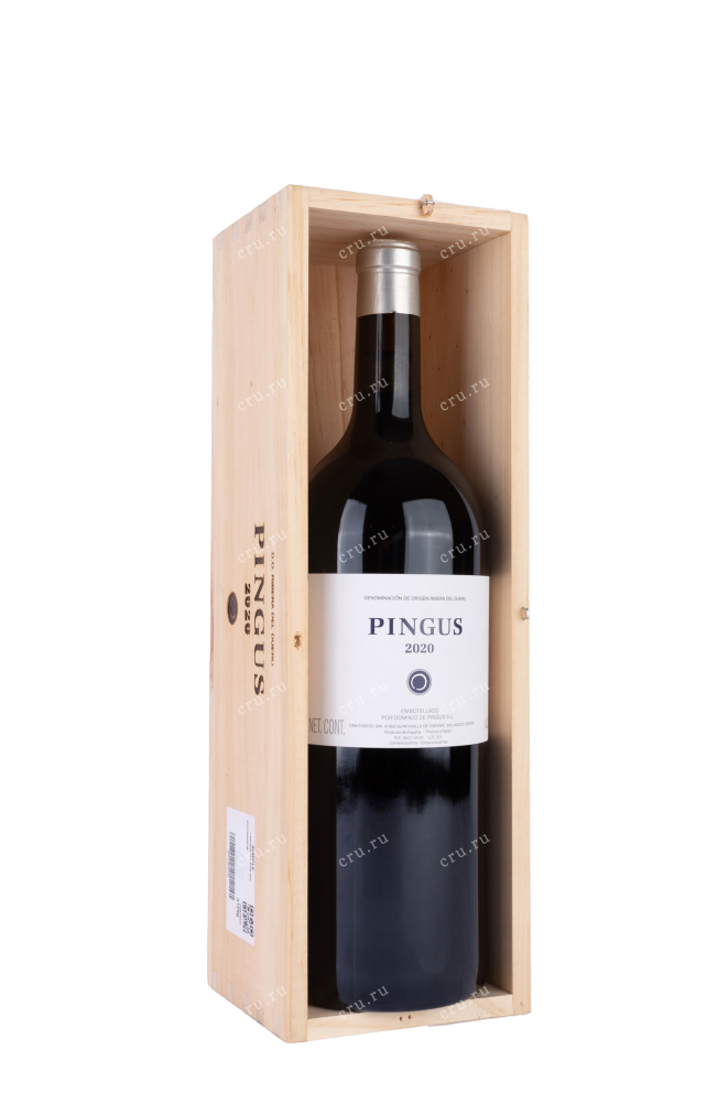 В подарочной коробке Pingus Ribera del Duero wooden box 2020 1.5 л