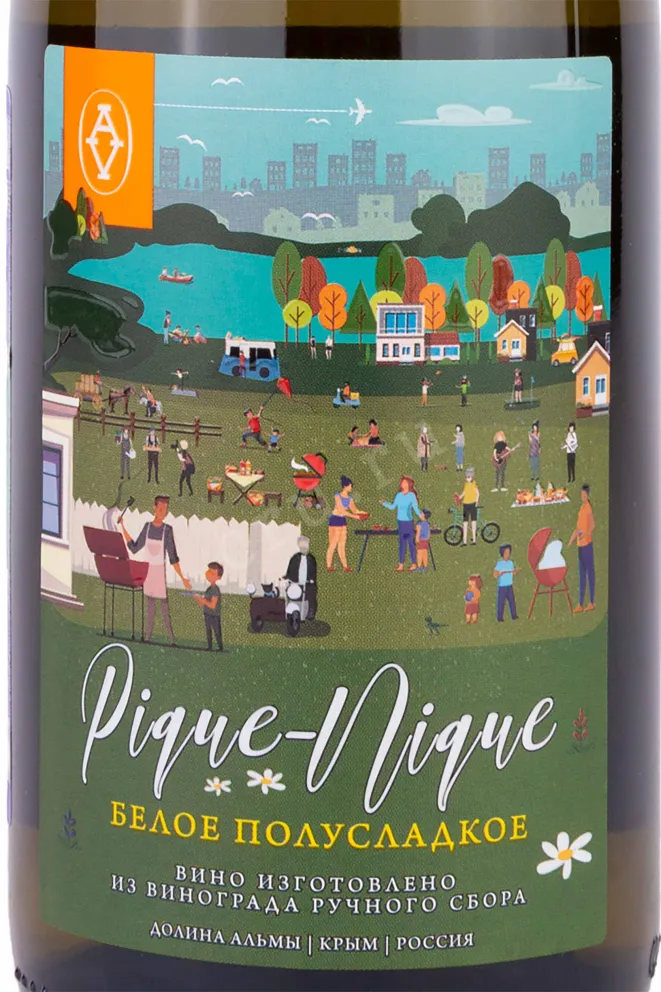 Этикетка Alma Valley Picnic white semi-sweet 2021 0.75 л