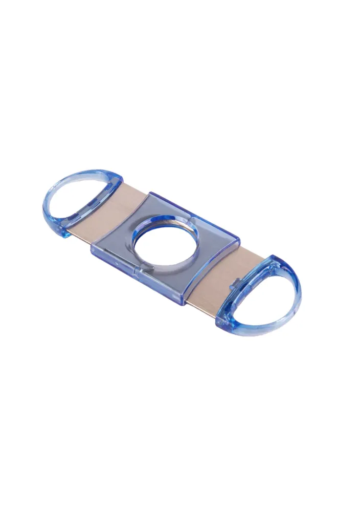 Гильотина для сигар с 2-мя лезвиями голубой акрил