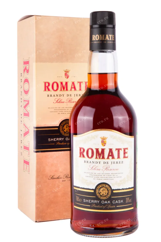 Бренди де Херес Romate Solera Reserva with gift bx  0.7 л