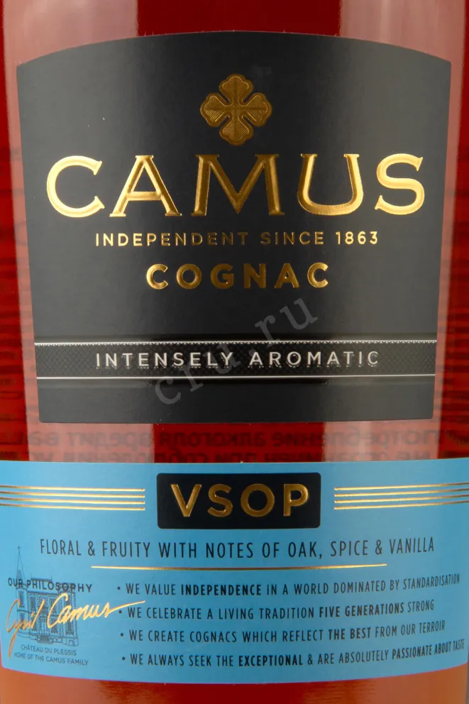 Этикетка Camus VSOP 4 years 0.5 л