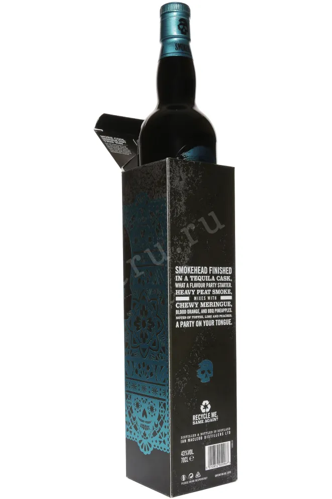 В подарочной коробке Smokehead Terminado Tequila Cask in gift box 0.7 л